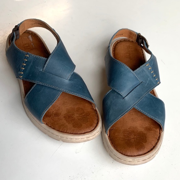 Born leather sandals crossover w ankle strap, excellent used condition - Picture 4 of 10